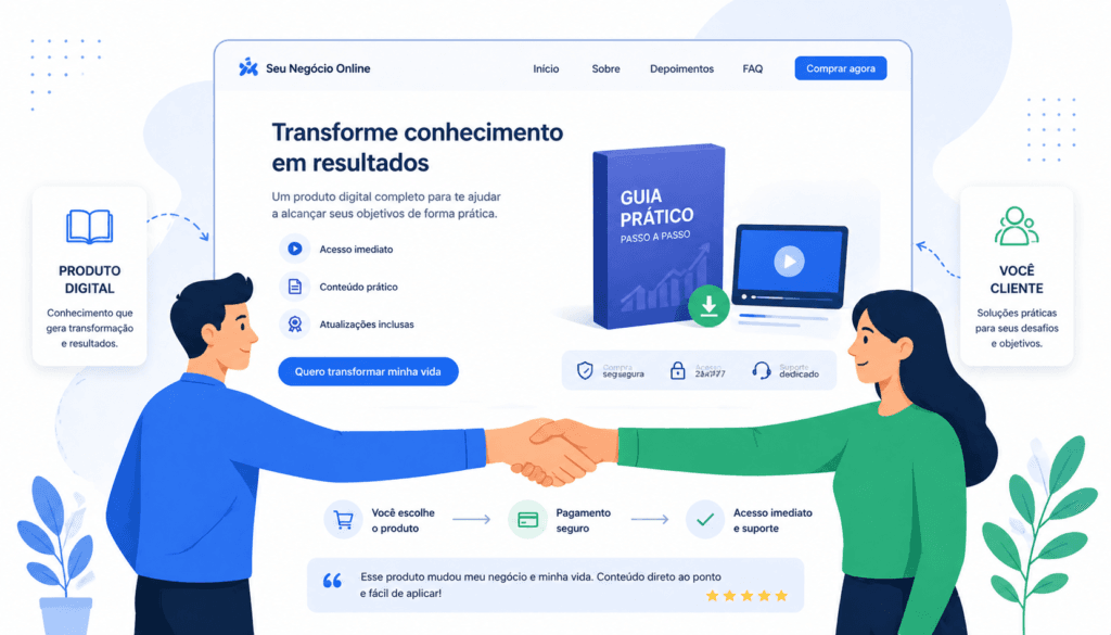 Criação de uma primeira oferta digital para iniciar vendas online