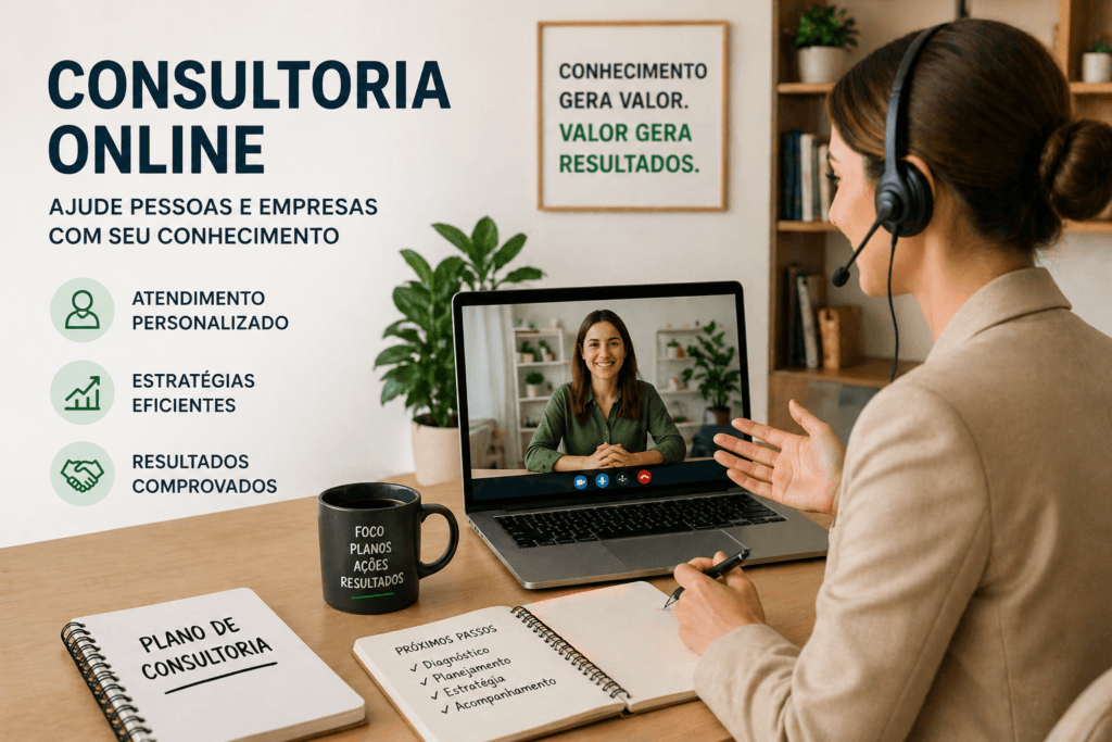 consultoria online para iniciantes ajudando clientes pela internet