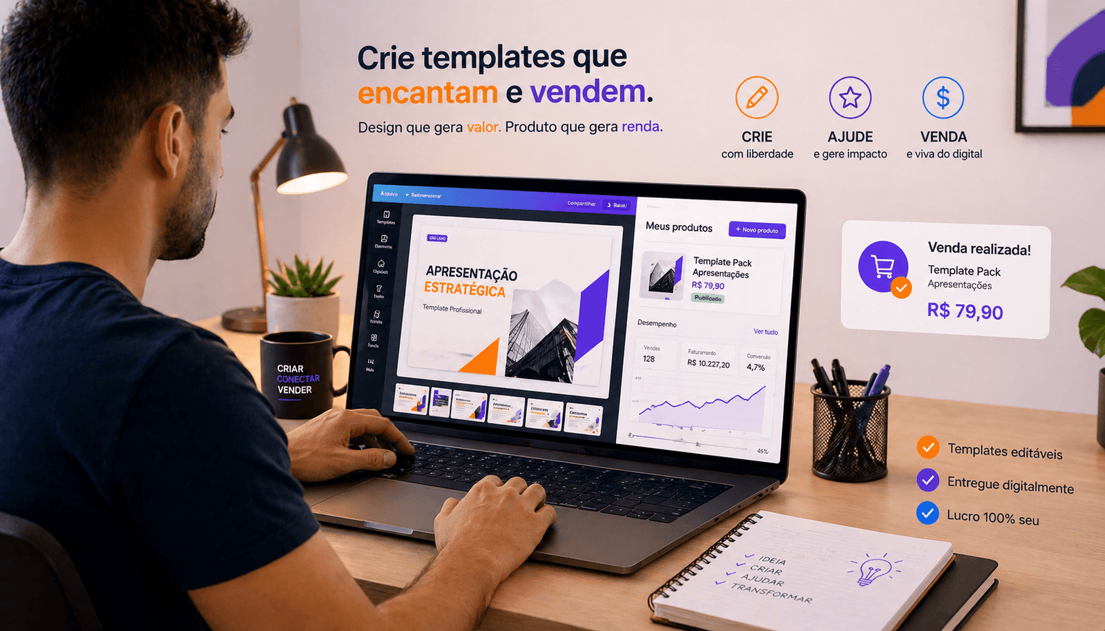 como vender templates no canva e fazer as primeiras vendas