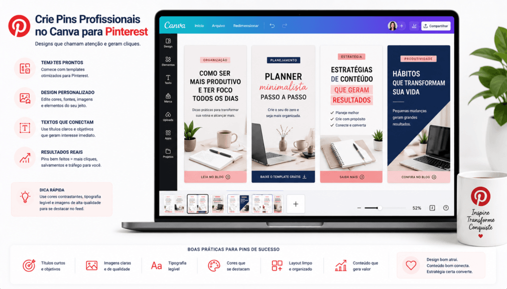 como criar pins no canva para pinterest
