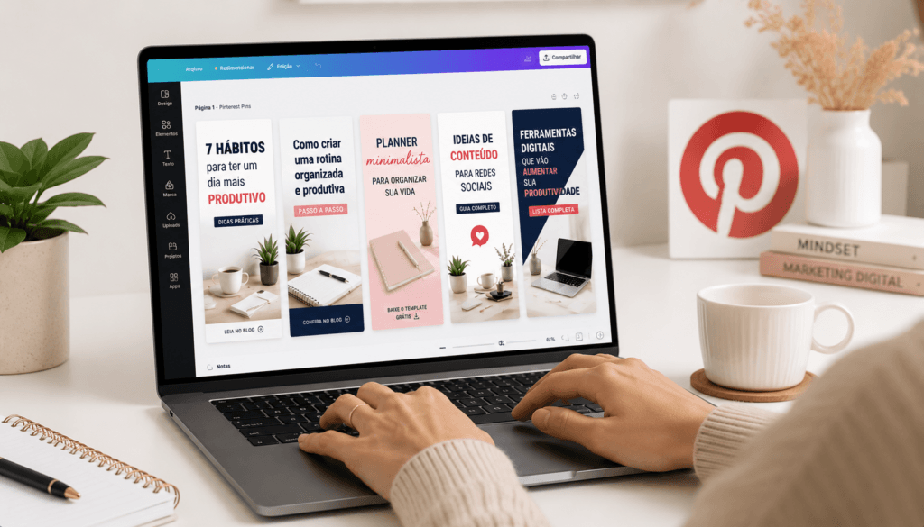 como criar pins no canva para pinterest