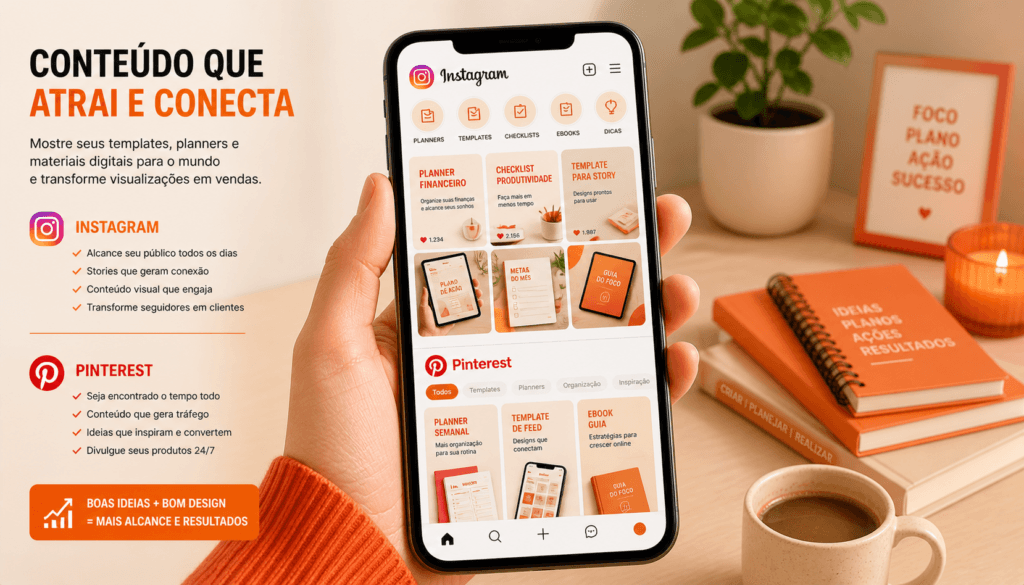 onde divulgar templates no canva instagram pinterest