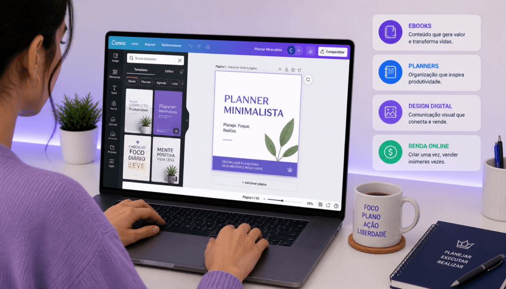 produtos digitais no canva como criar e vender online