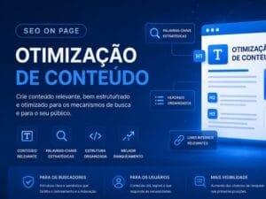 SEO On Page mostrando otimização de conteúdo e estrutura de páginas