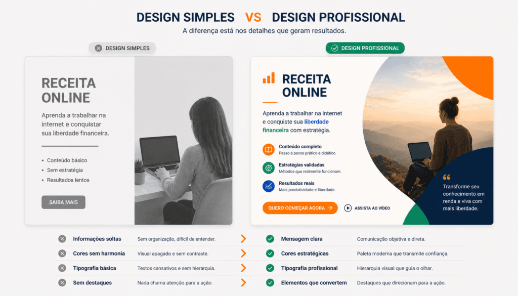 diferença entre template simples e template profissional no canva